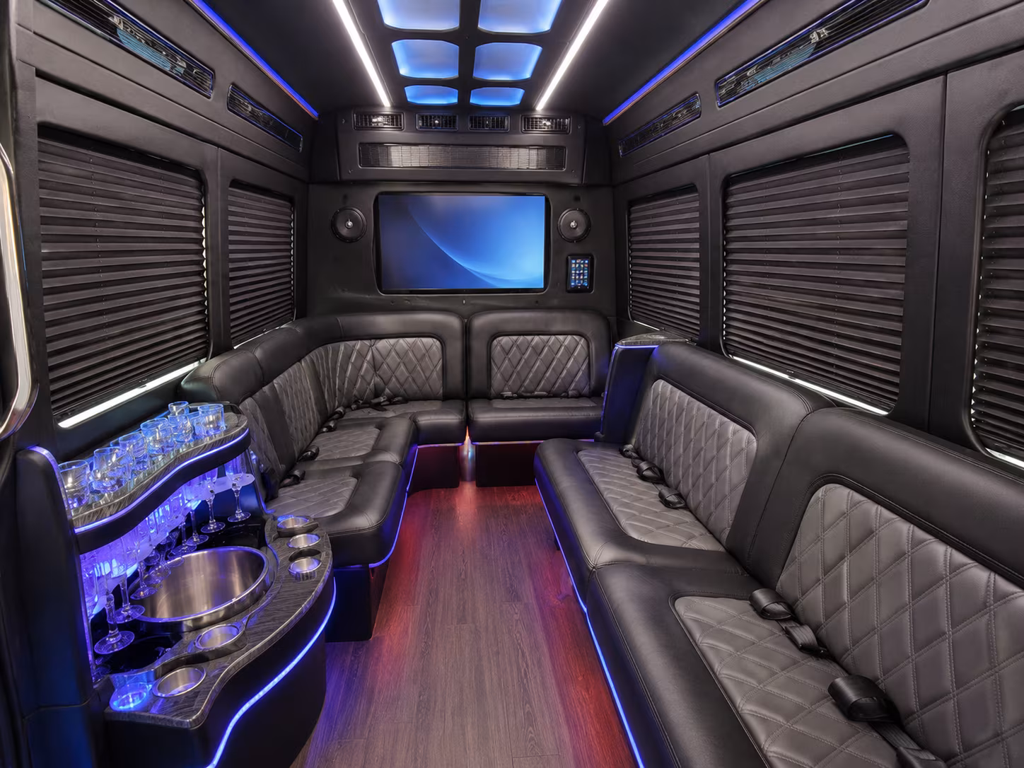 cleveland party bus interior